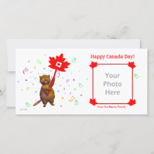 Carte Joyeux castor de la fête du Canada