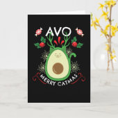 Carte Joyeux Cat Noël (Fleur jaune)