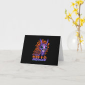 Carte Joyeux châle espagnol Nudibranche (Fleur jaune)