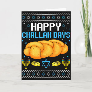 Carte Joyeux Challah Days Noël Ugly Hanukkah
