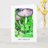 Carte Joyeux champignons de la Saint-Patrick et trèfle v (Fleur jaune)