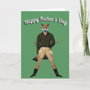 Carte Joyeux chasseur de chasse de Fox de Fête des pères