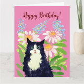 Carte Joyeux chat d'anniversaire (Devant)
