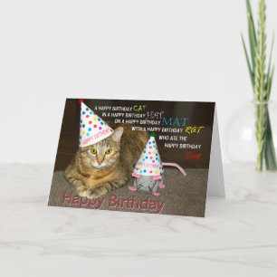 Carte Joyeux chat d'anniversaire