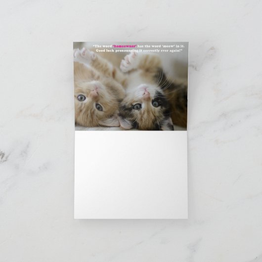 Carte Joyeux Chat d'anniversaire (Intérieur)