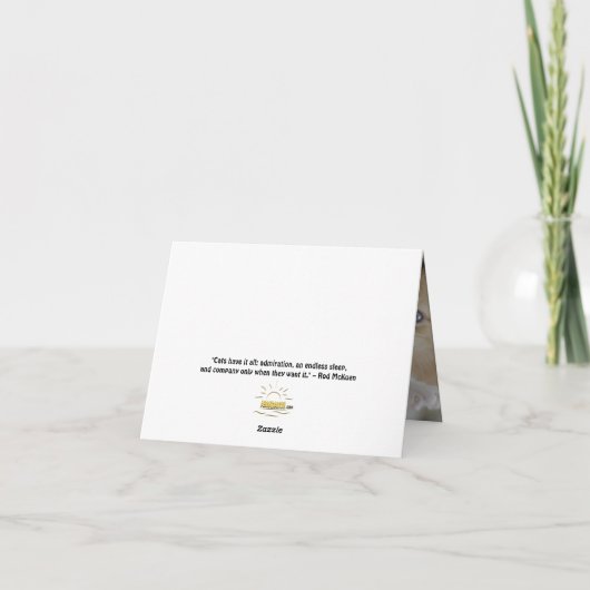 Carte Joyeux Chat d'anniversaire (Dos)