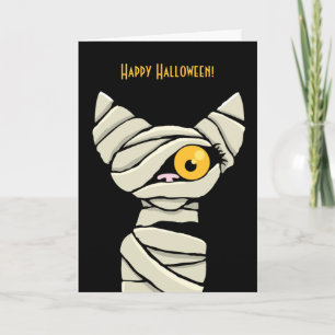 Carte Joyeux chat maman d'Halloween