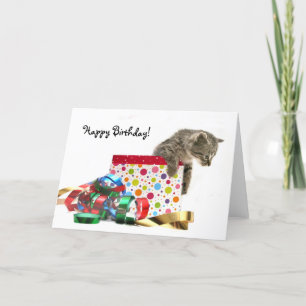 Carte Joyeux chaton d'anniversaire