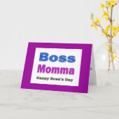 Carte Joyeux chef du jour de Boss maman (Fleur jaune)