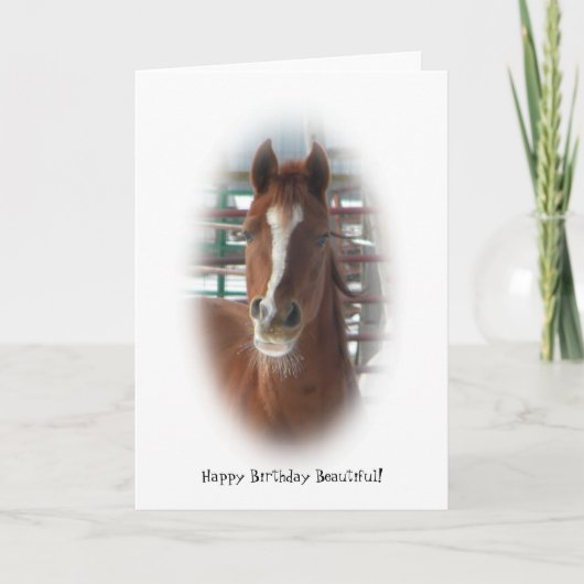 Carte Joyeux Cheval d'anniversaire (Devant)