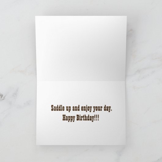 Carte Joyeux Cheval d'anniversaire (Intérieur)