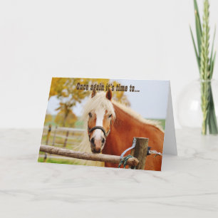 Carte Joyeux Cheval d'anniversaire