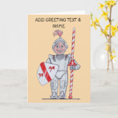 Carte Joyeux chevalier (Fleur jaune)