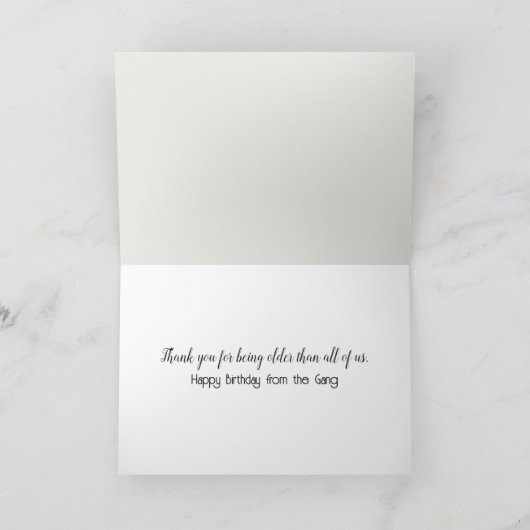 Carte Joyeux Chick d'anniversaire du groupe (Intérieur)