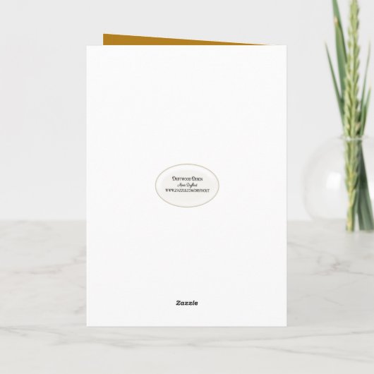 Carte Joyeux Chien D'Anniversaire En Feuilles Automnes (Dos)