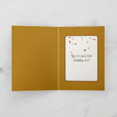 Carte Joyeux Chien D'Anniversaire En Feuilles Automnes (Intérieur)