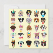 Carte Joyeux Chien d'Anniversaire Face À Des Animaux Vai (Devant)