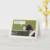 Carte Joyeux chien d'anniversaire (option années de chie (Fleur jaune)