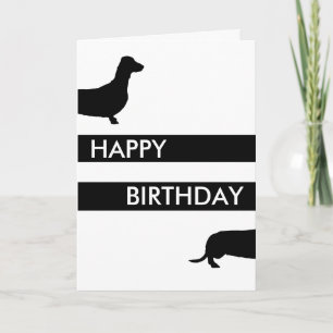 Carte Joyeux chien de saucisse Dachshund Anniversaire