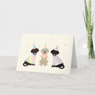 Carte Joyeux Chiens du Labrador Retriever
