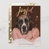 Carte Joyeux, Chig Paws Photo Noël (Devant / Derrière)