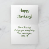 Carte Joyeux Chimp d'anniversaire (Intérieur)