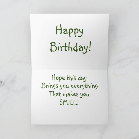 Carte Joyeux Chimp d'anniversaire (Intérieur)