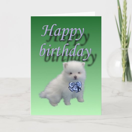 Carte Joyeux chiot d'anniversaire (Devant)