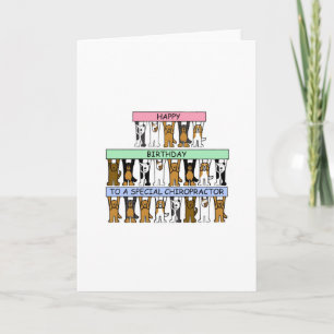 Carte Joyeux Chiropracteur d'anniversaire Chiens de dess