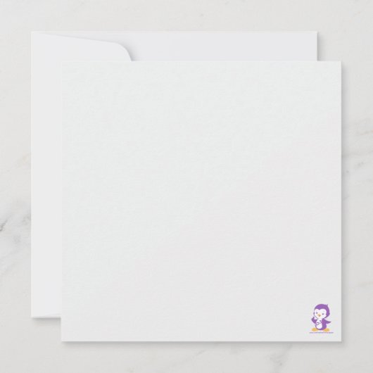 Carte Joyeux Chreeshmas Penguin (Dos)