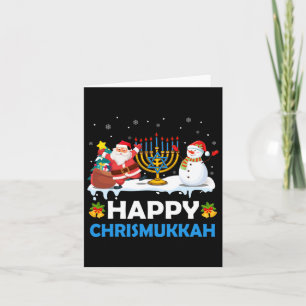 Carte Joyeux Chrismukkah Hanoukka Fun Joyeux Juif de Noë