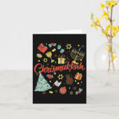 Carte Joyeux Chrismukkah Joyeux Noël Hanoukka 1 (Fleur jaune)