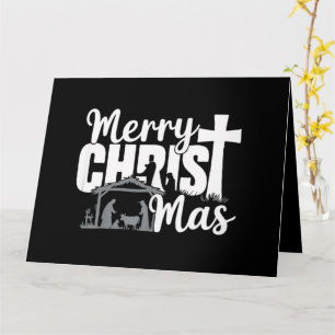Carte Joyeux Christ Mas chrétien Noël Jésus Famille