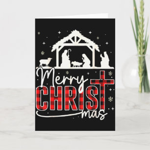 Carte Joyeux Christ Mas Jésus Noël Famille Jésus Naissan