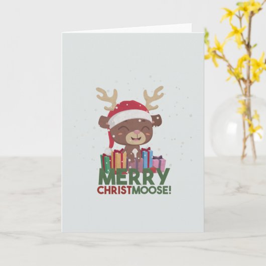 Carte Joyeux Christmoose (Fleur jaune)