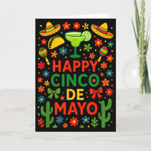Carte Joyeux Cinco De Mayo - Fête Mexicaine Cactus Fiest