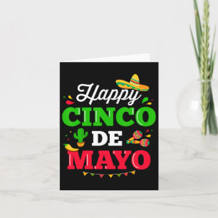 Carte Joyeux Cinco De Mayo Pour Costume De Fiesta Mexica