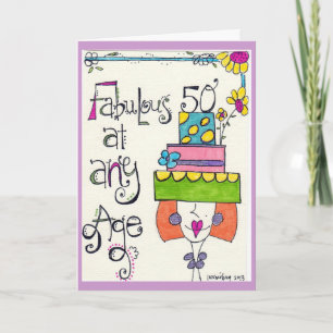 Carte Joyeux cinquantième anniversaire