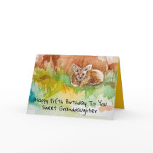 Joyeux cinquième anniversaire petite-fille Kit Fox