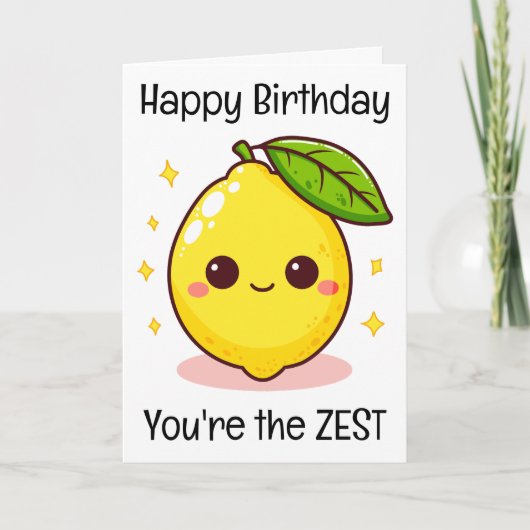 Carte Joyeux citron d'anniversaire Vous êtes le Zest (Devant)