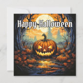 Carte Joyeux Citrouille d'Halloween (Devant)