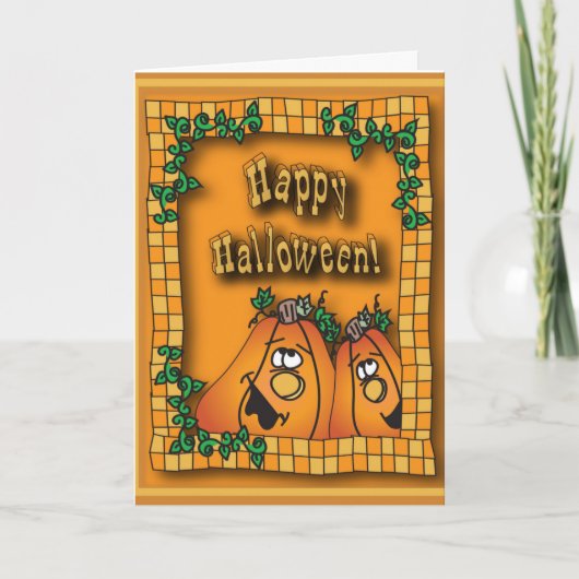 Carte Joyeux Citrouilles d'Halloween (Devant)