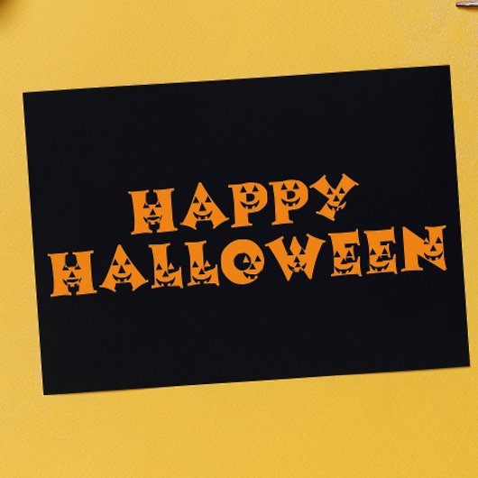 Carte Joyeux Citrouilles d'Halloween