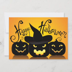 Carte Joyeux Citrouilles d'Halloween