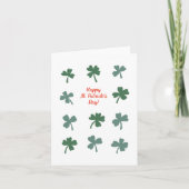 Carte Joyeux clapotis de la Saint Patrick (Devant)