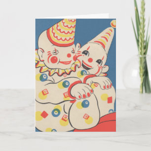 Carte Joyeux Clowns d'anniversaire