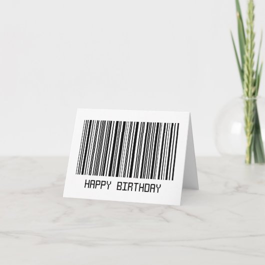 Carte Joyeux code barre d'anniversaire (Devant)