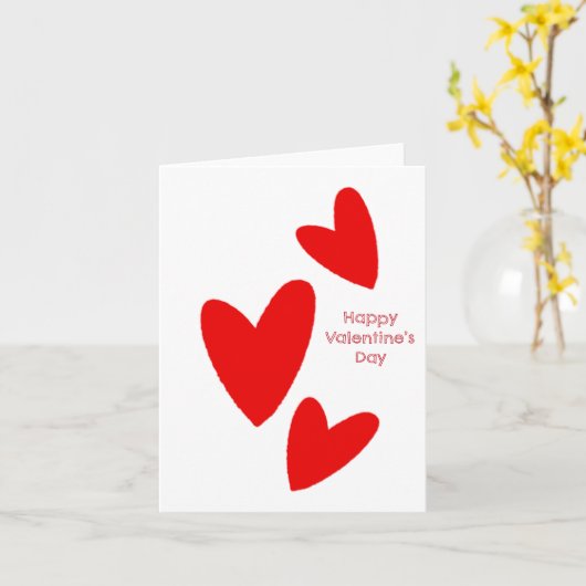 Carte Joyeux Coeurs de la Saint Valentin (Fleur jaune)