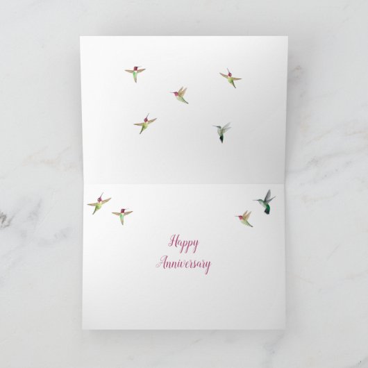 Carte Joyeux colibri d'anniversaire (Intérieur)