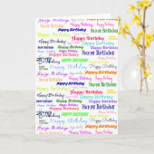 Carte Joyeux Collage d'anniversaire (Fleur jaune)